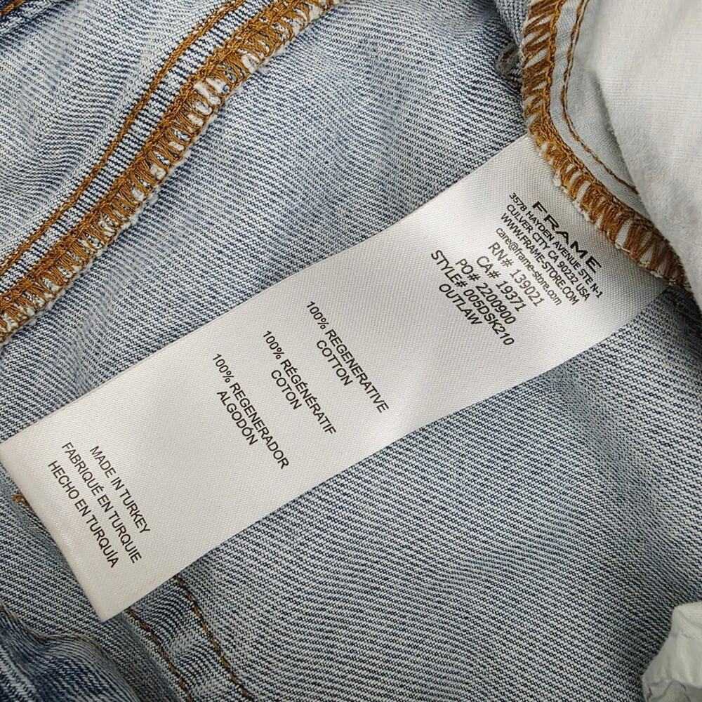 FRAME The Pleated Denim Mini Skirt in Outlaw Blue High End Luxury Jean Skirt 26 - Picture 13 of 16